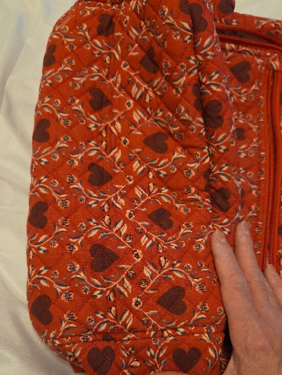 Vera Bradley Quilted Heart & Floral Backpack in Rust Orange main image 9